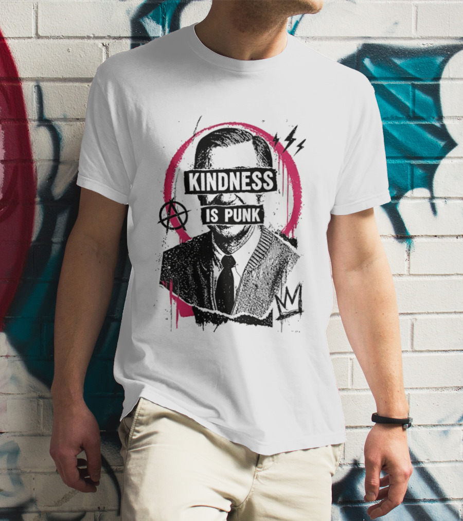 Kindness Is Punk Anarchy Symbol Torn Electric Lightning Bolt T-Shirt