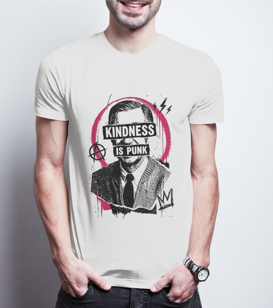 Kindness Is Punk Anarchy Symbol Torn Electric Lightning Bolt T-Shirt
