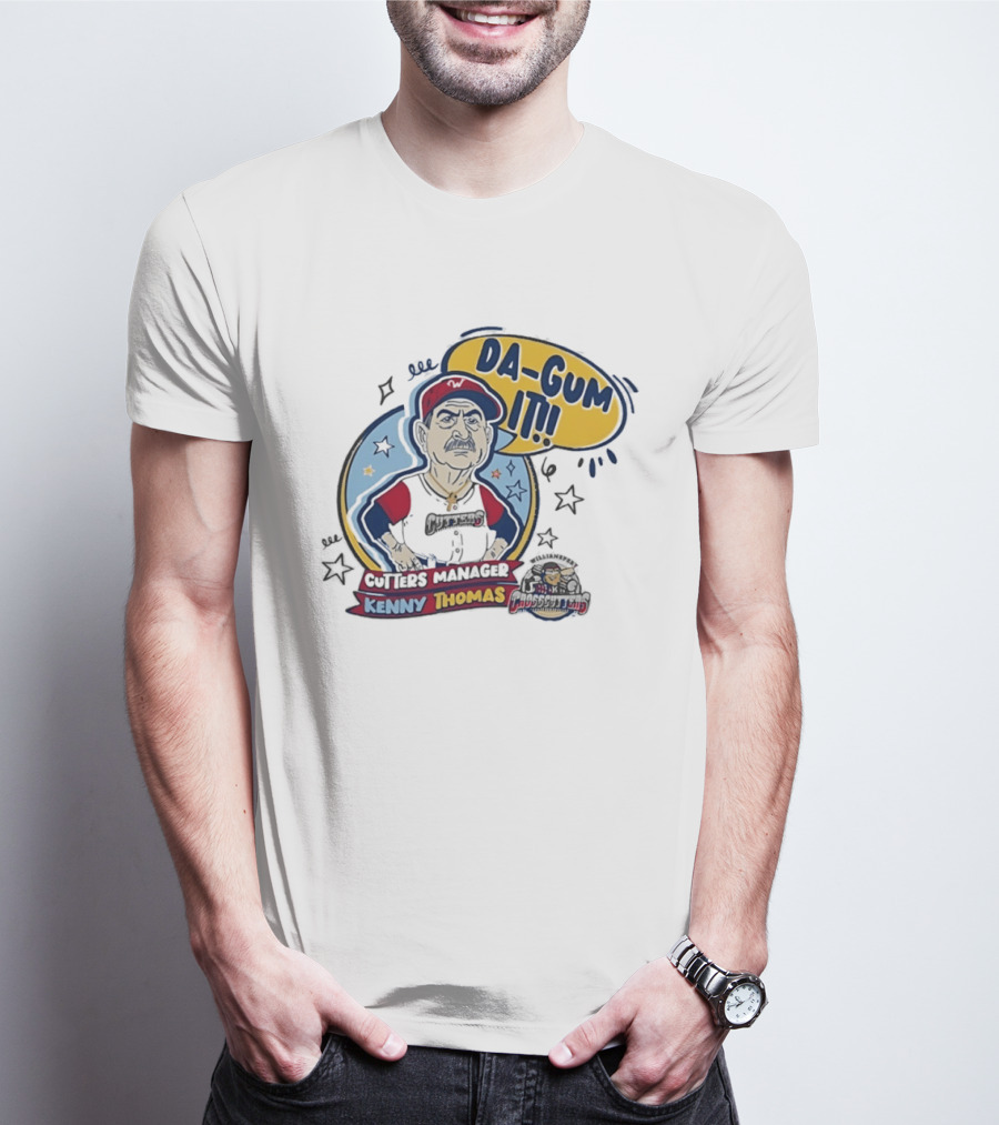 Cutters Manager Kenny Thomas Da Gum It Baseball T-Shirt