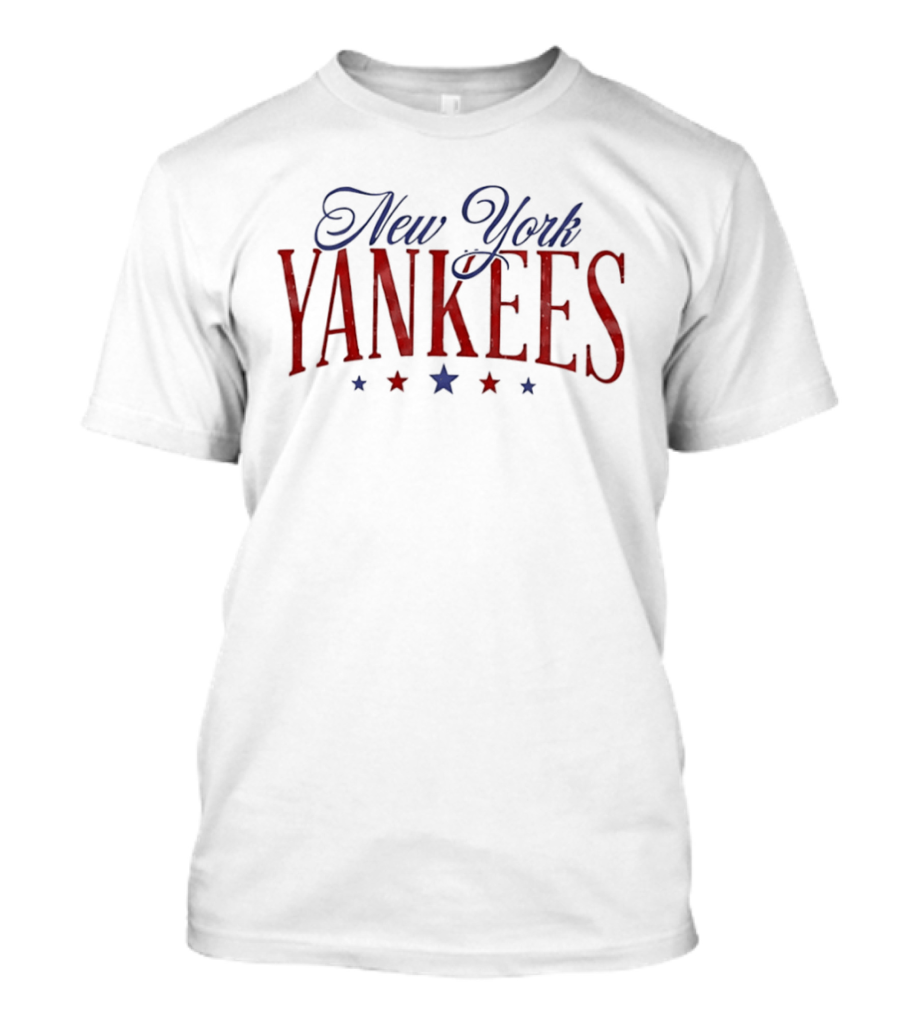 New York Yankees Distressed Vintage MLB Team Stars T-Shirt