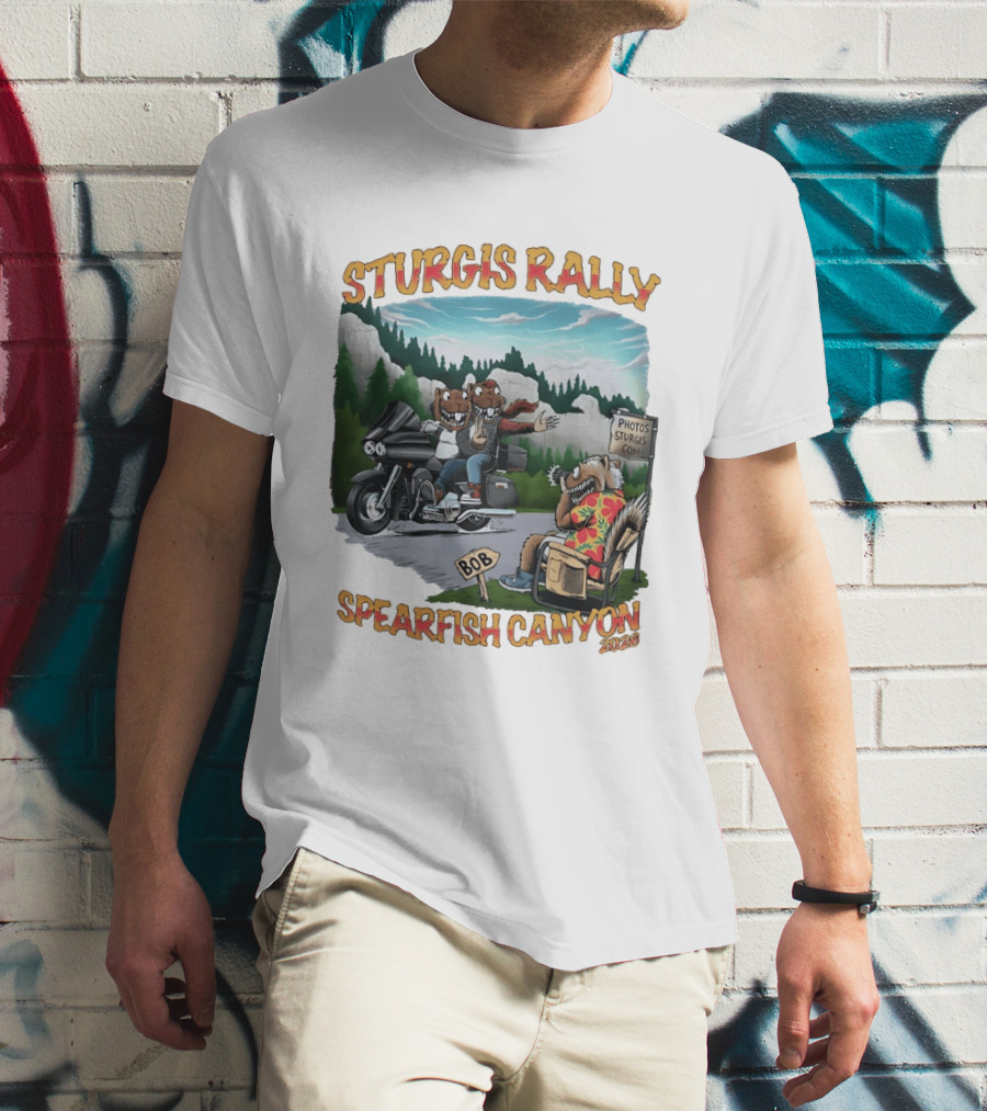 Sturgis Rally 2020 Squirrels Riding Motorcycle Spearfish Canyon T-Shirt