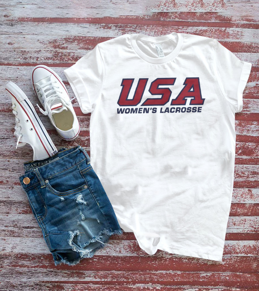 USA Women's Lacrosse Team Red Blue T-Shirt