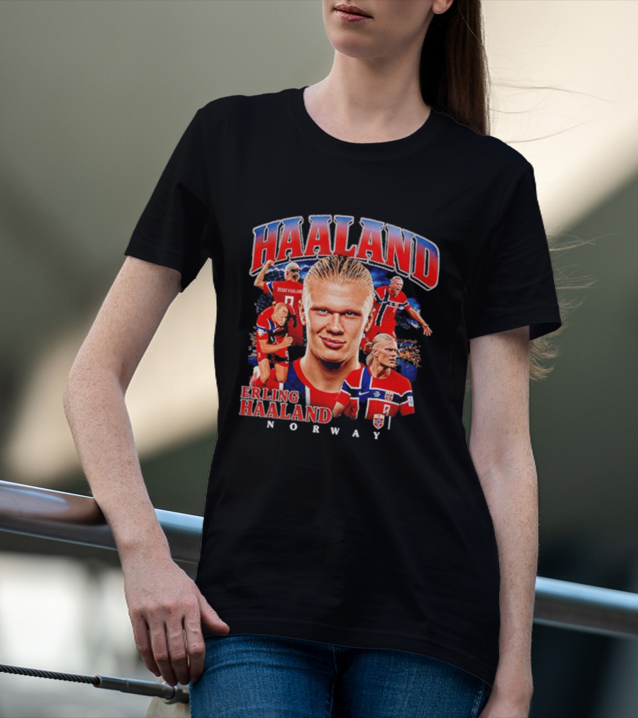 HAALAND Norway Erling Haaland Football Star T-Shirt