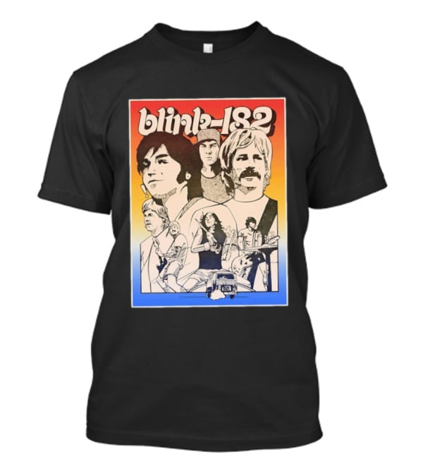 Blink 182 Band Members Pop Punk Collage T-Shirt