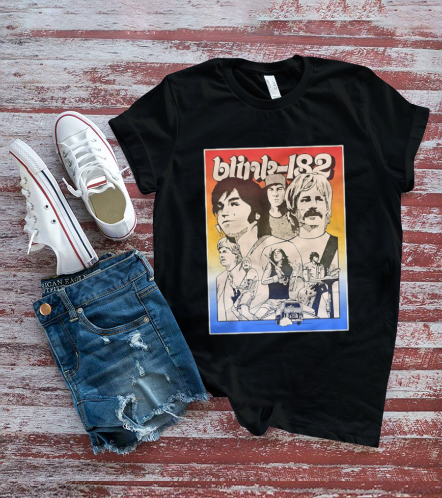 Blink 182 Band Members Pop Punk Collage T-Shirt