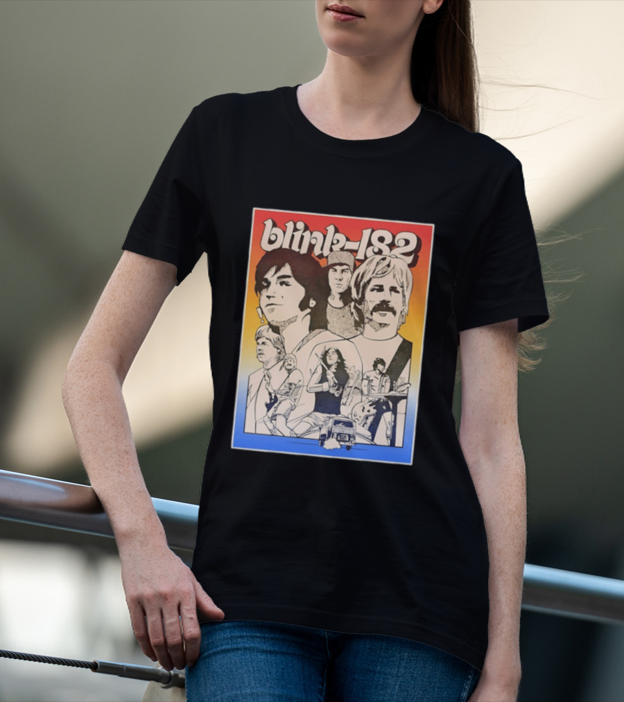 Blink 182 Band Members Pop Punk Collage T-Shirt