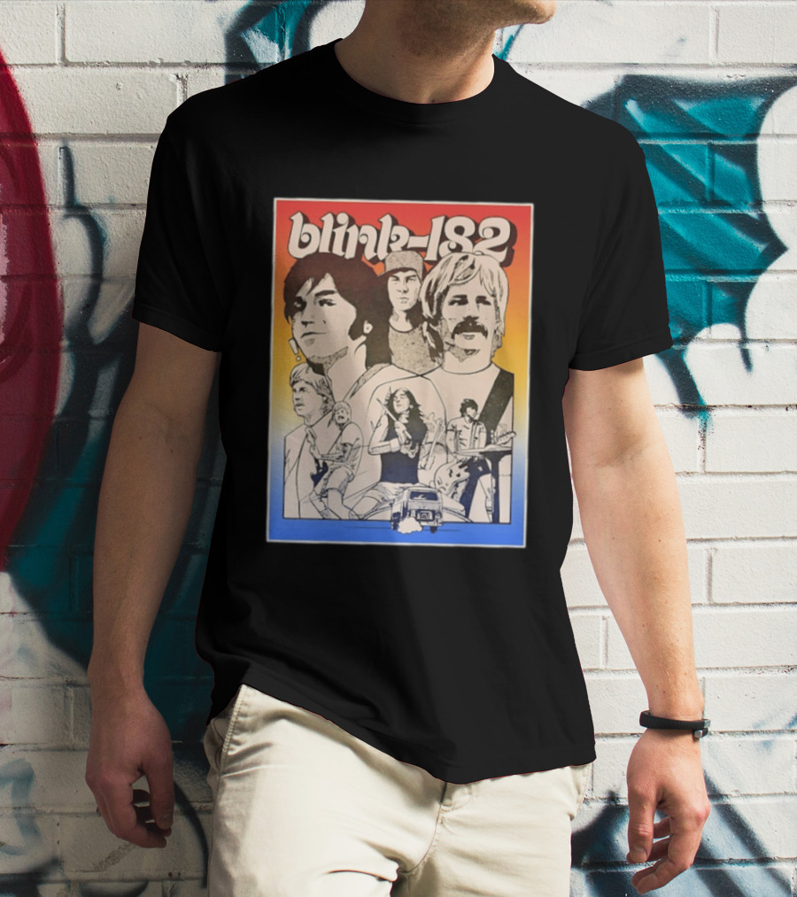 Blink 182 Band Members Pop Punk Collage T-Shirt