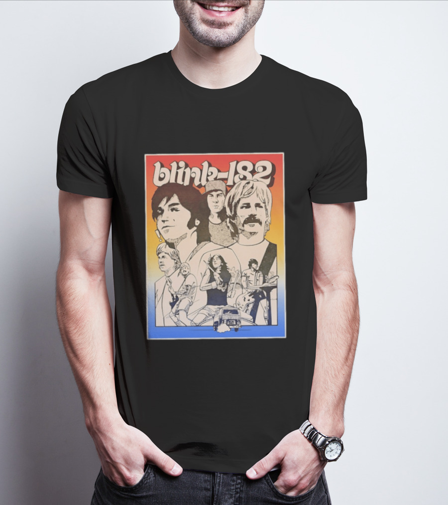 Blink 182 Band Members Pop Punk Collage T-Shirt