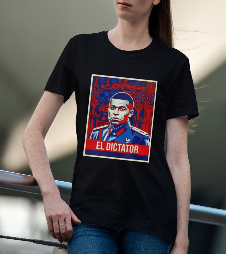 Kylian Mbappe El Dictator Paris Saint Germain Art Deco T-Shirt