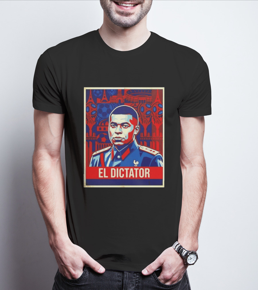 Kylian Mbappe El Dictator Paris Saint Germain Art Deco T-Shirt