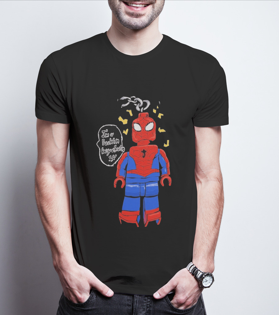 Lego Spider Man I'm A Keychain Funny Minifigure T-Shirt