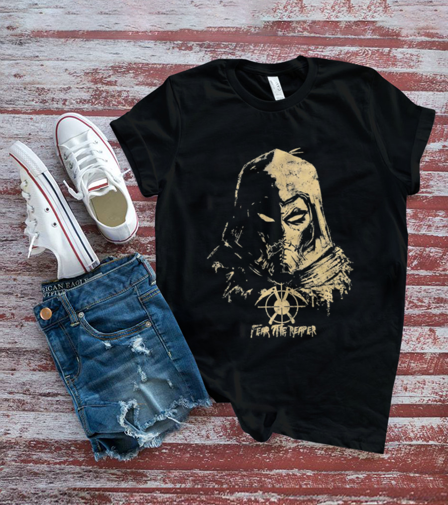 Scarecrow Batman Arkham Series Fear The Reaper Distressed T-Shirt