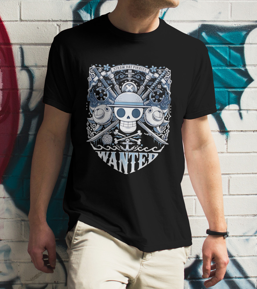 Straw Hat Pirates Skull Wanted T-Shirt