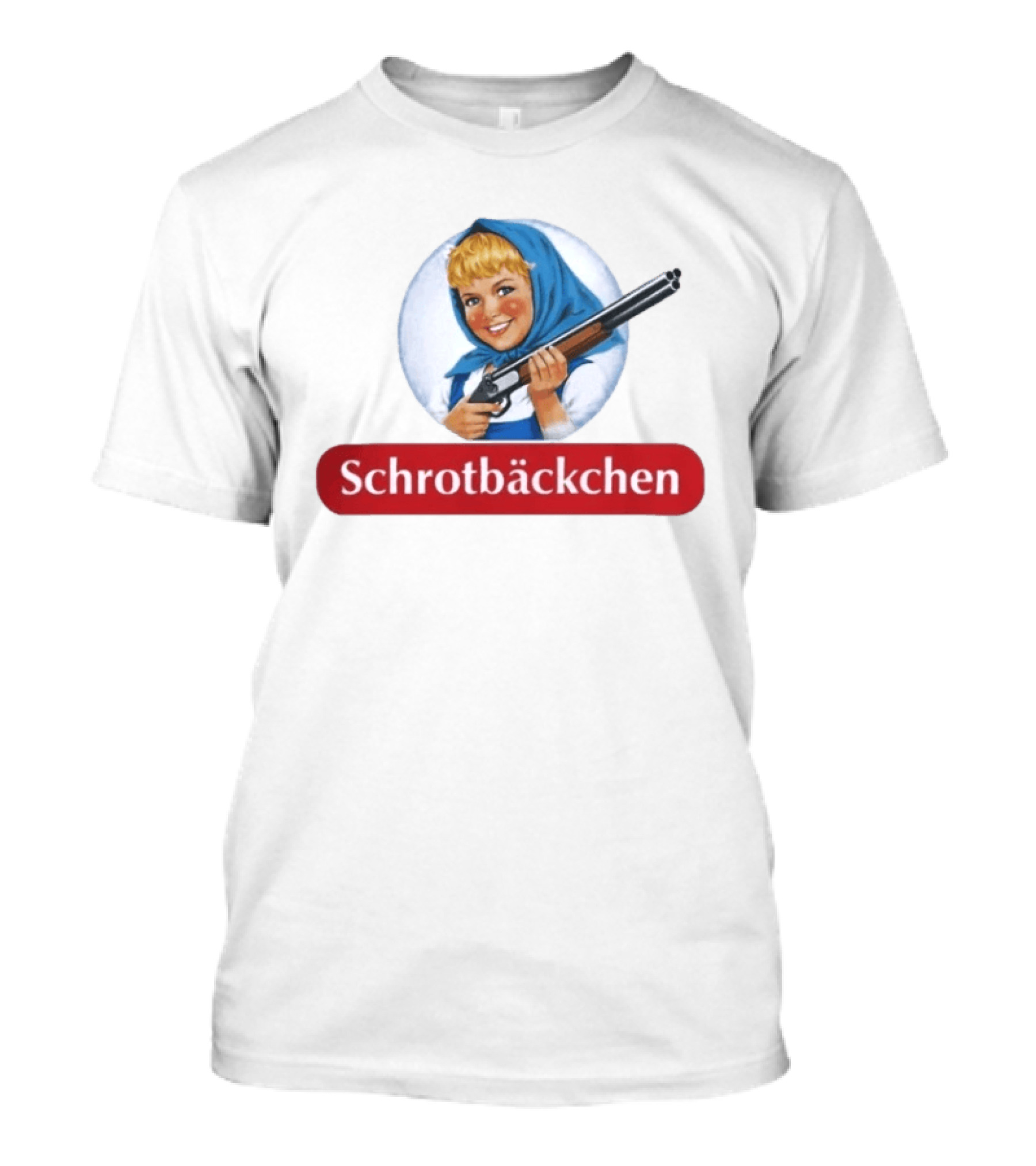 Versager Clothing Schrotbäckchen Girl With Blue Hood And Shotgun T-Shirt