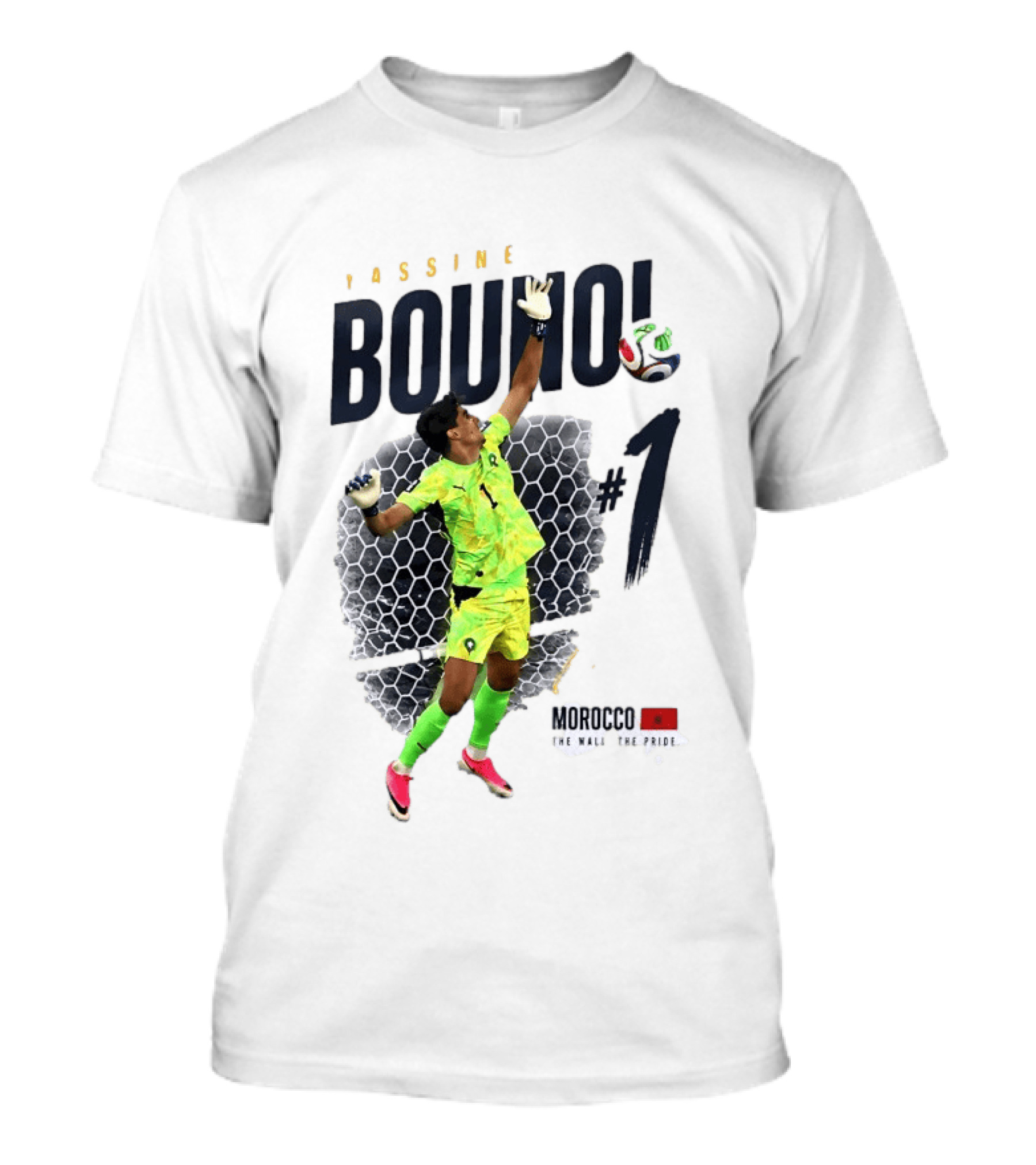 Yassine Bounou Morocco Goalkeeper The Wall The Pride Save Number 1 T-Shirt