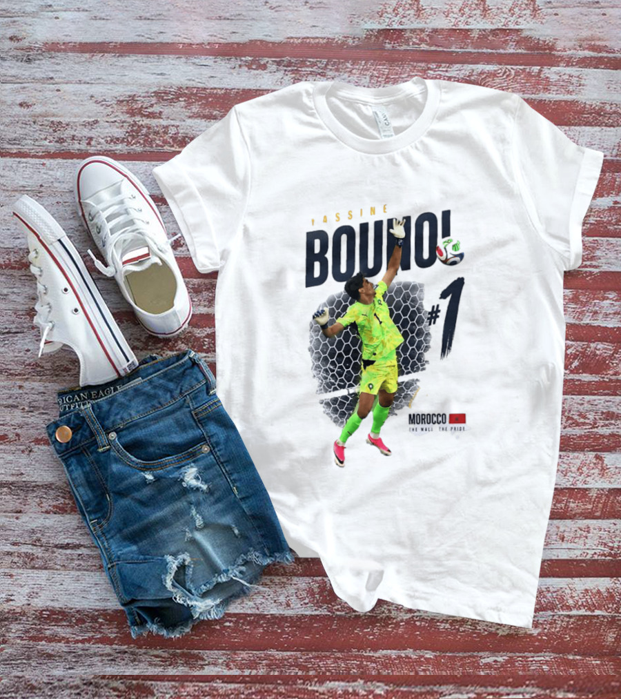 Yassine Bounou Morocco Goalkeeper The Wall The Pride Save Number 1 T-Shirt