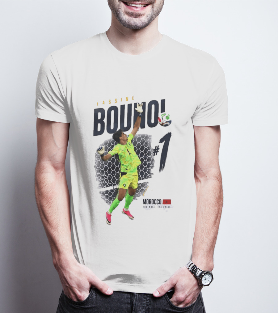 Yassine Bounou Morocco Goalkeeper The Wall The Pride Save Number 1 T-Shirt