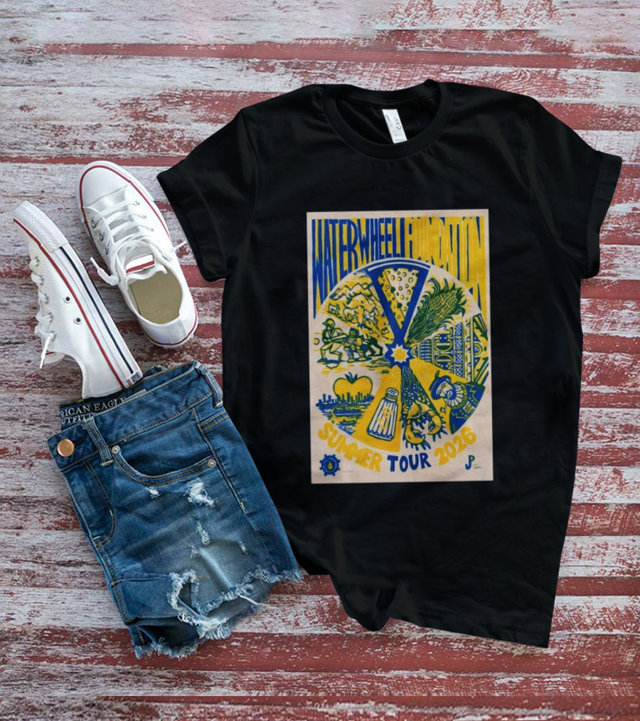 WaterWheel Foundation Summer Tour 2026 Salt Shaker Apple Corn T-Shirt
