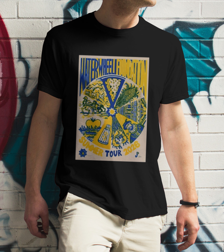 WaterWheel Foundation Summer Tour 2026 Salt Shaker Apple Corn T-Shirt