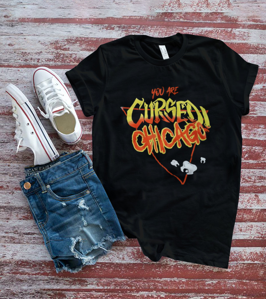 You Are Cursed Chicago Red Triangle T-Shirt