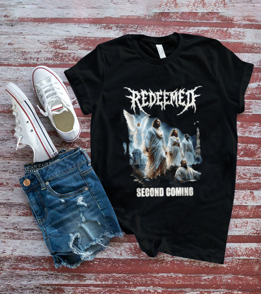 Redeemed Second Coming Christian Metal Angels And Saints T-Shirt