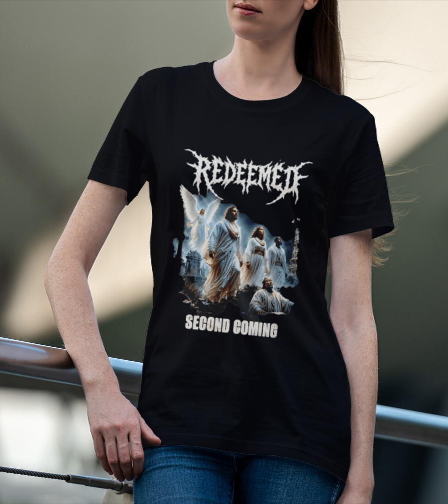 Redeemed Second Coming Christian Metal Angels And Saints T-Shirt