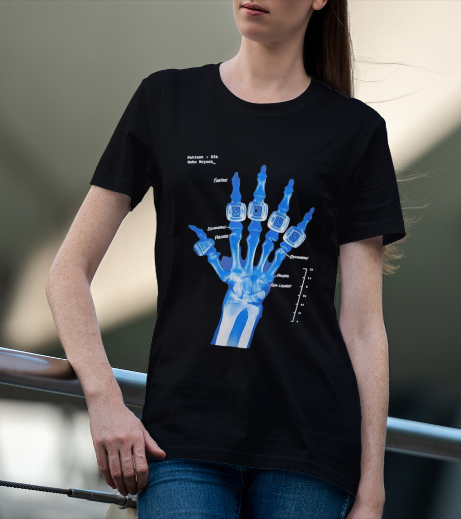 Kobe Bryant Patient No 24 X Ray Rings Lakers T-Shirt