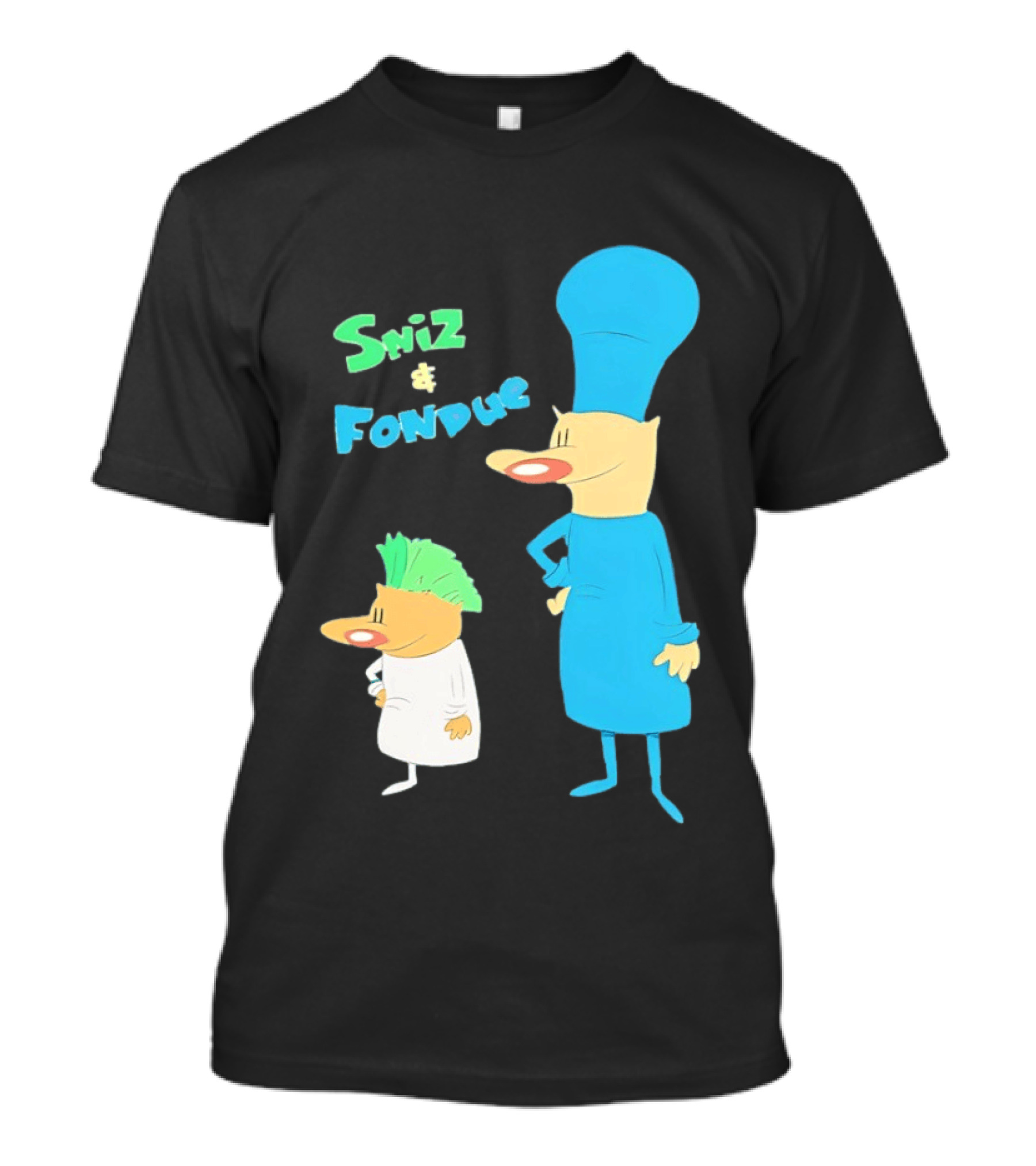 Sniz And Fondue Characters From Nickelodeon 90s Cartoon Series T-Shirt