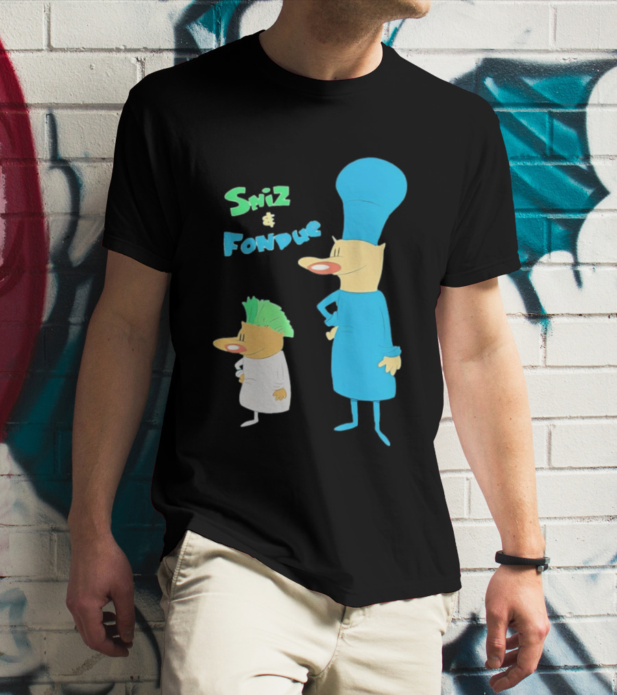 Sniz And Fondue Characters From Nickelodeon 90s Cartoon Series T-Shirt