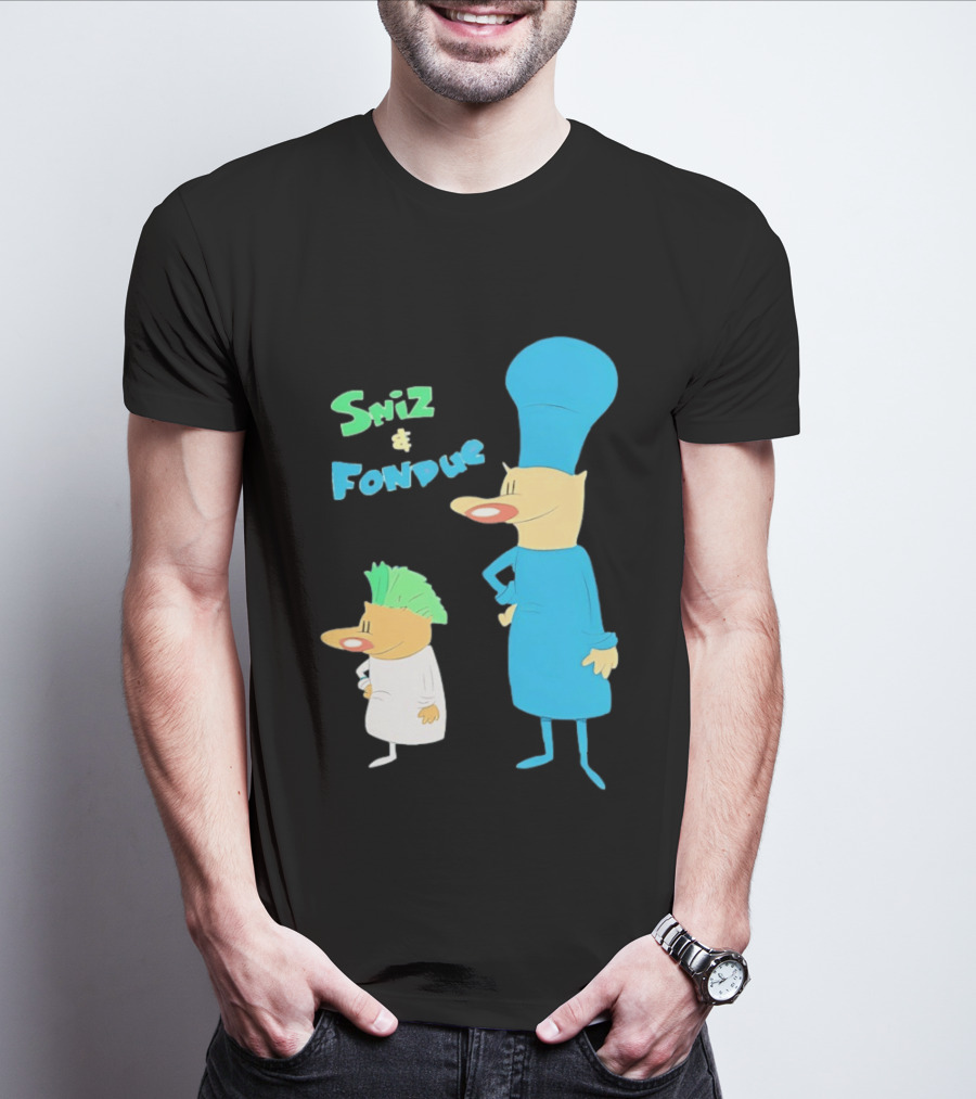 Sniz And Fondue Characters From Nickelodeon 90s Cartoon Series T-Shirt