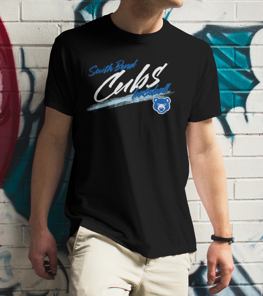 South Bend Cubs Baseball MiLB Blue Bear T-Shirt