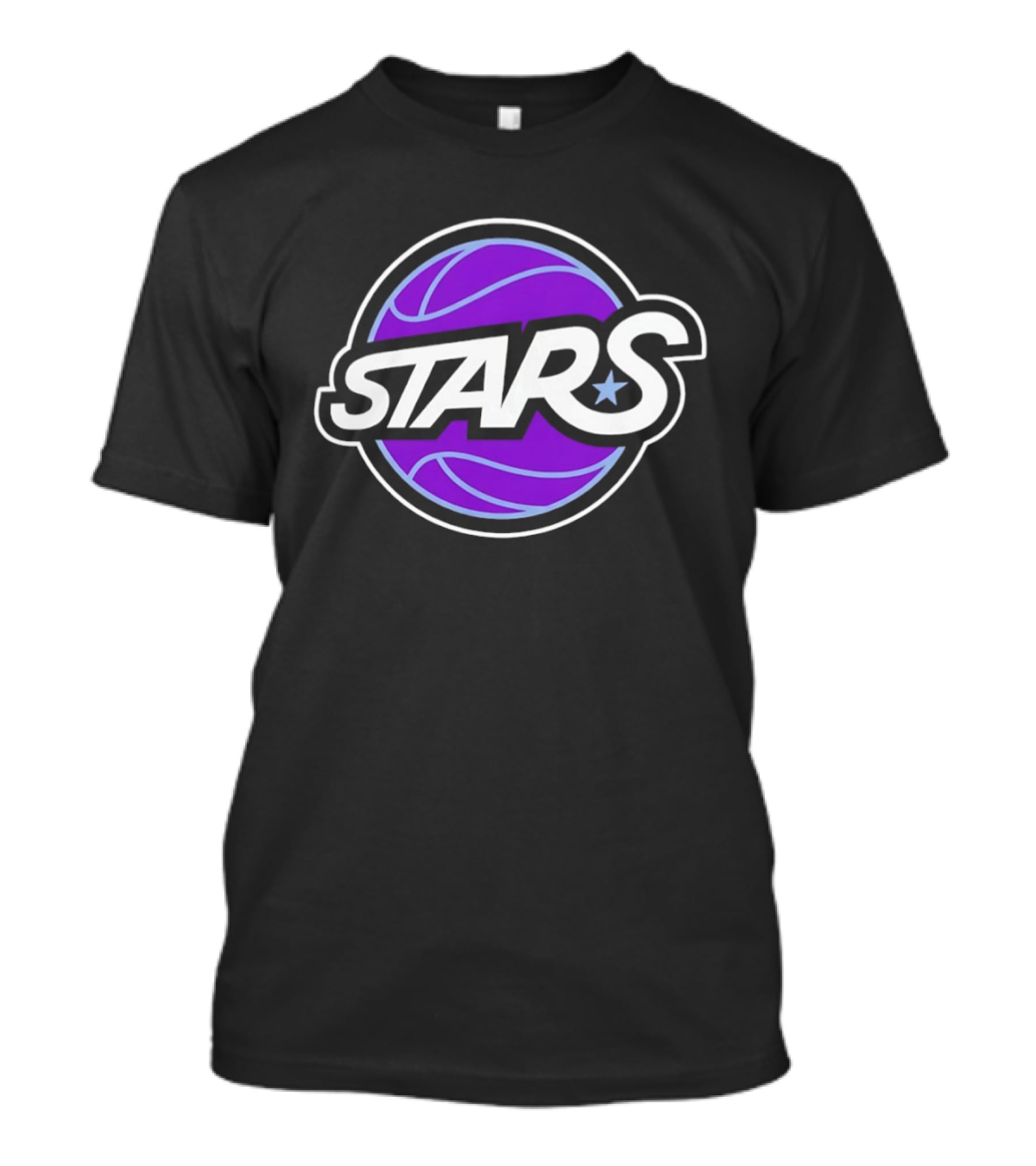 Stars Basketball Purple Ball T-Shirt