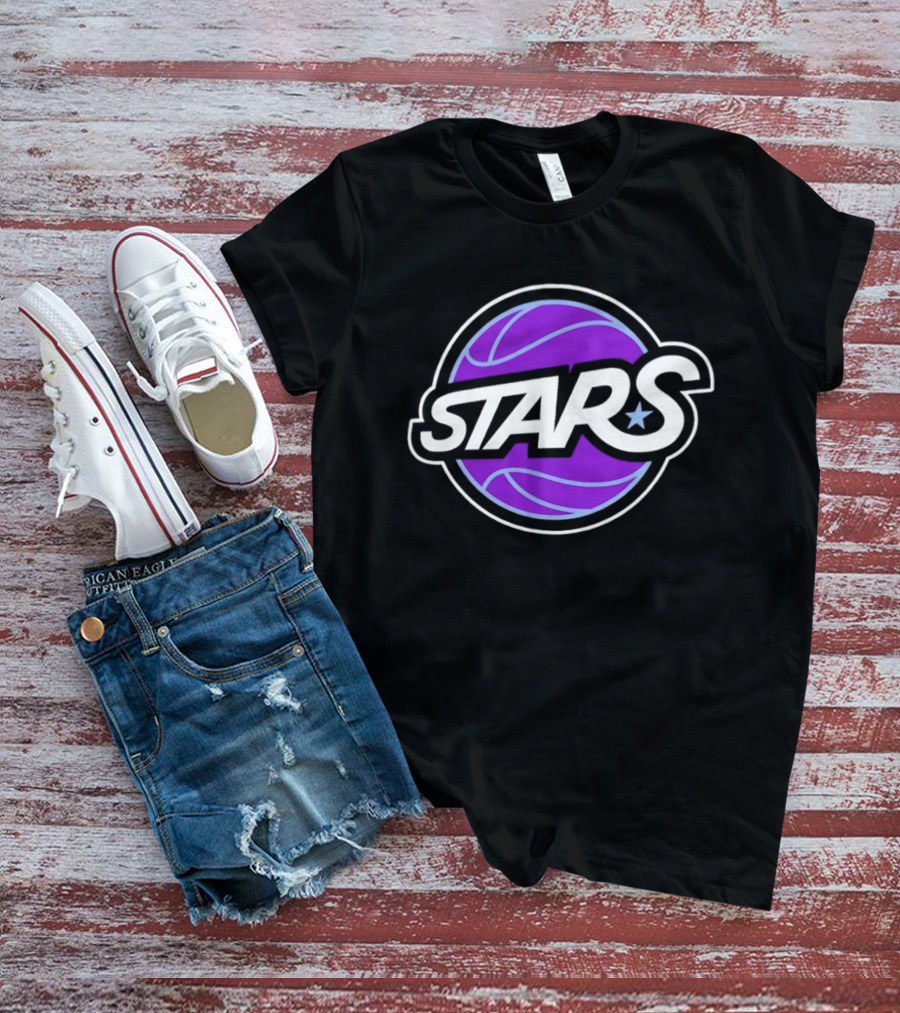 Stars Basketball Purple Ball T-Shirt