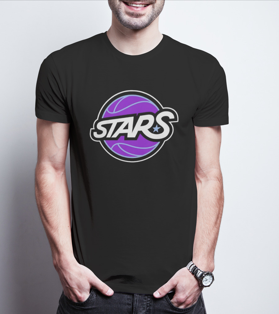 Stars Basketball Purple Ball T-Shirt