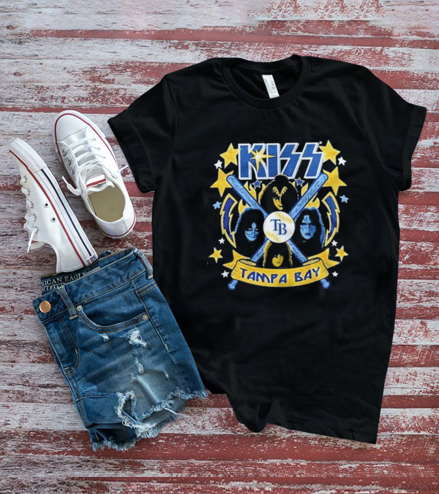 Tampa Bay Rays KISS 2026 MLB Game Night Fan Crossover Event T-Shirt