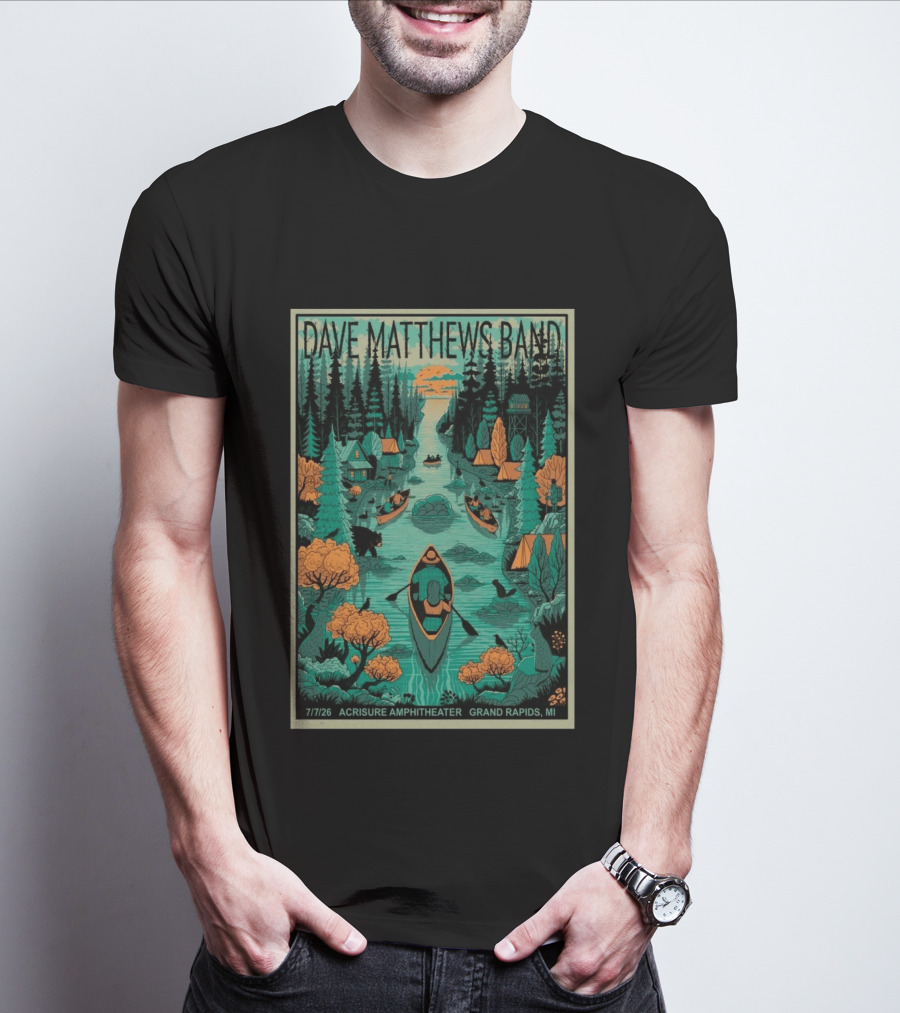 Dave Matthews Band Jul 7 2026 Acrisure Amphitheater In Grand Rapids MI T-Shirt