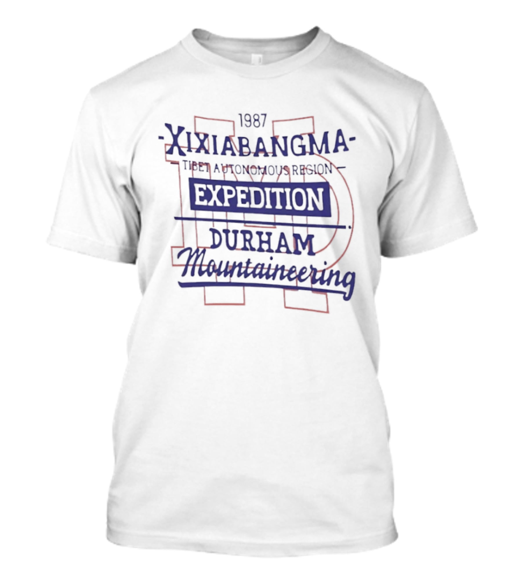 1987 Xixiabangma Tibet Autonomous Region Expedition Durham Mountaineering T-Shirt
