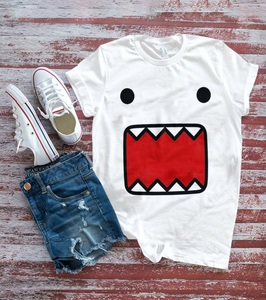 Domo Kun Face Expression With Red Teeth T-Shirt