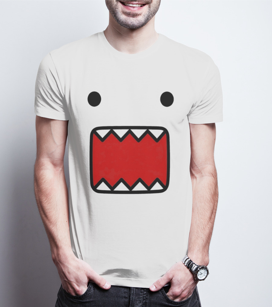 Domo Kun Face Expression With Red Teeth T-Shirt