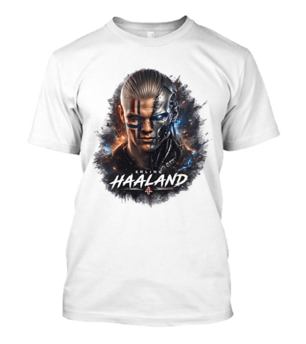 Erling Haaland Cyborg Manchester City Nordic Warrior T-Shirt
