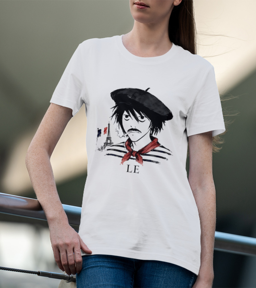LE D. Note L Death Note Eiffel Tower France T-Shirt