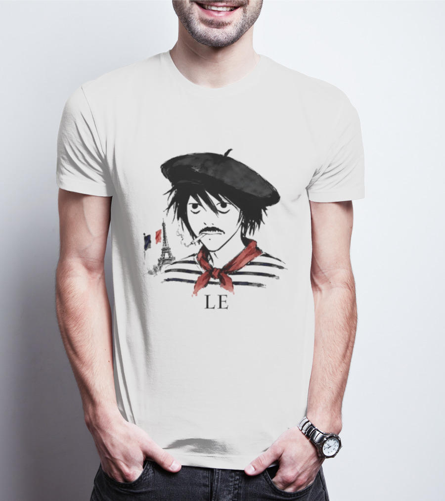 LE D. Note L Death Note Eiffel Tower France T-Shirt