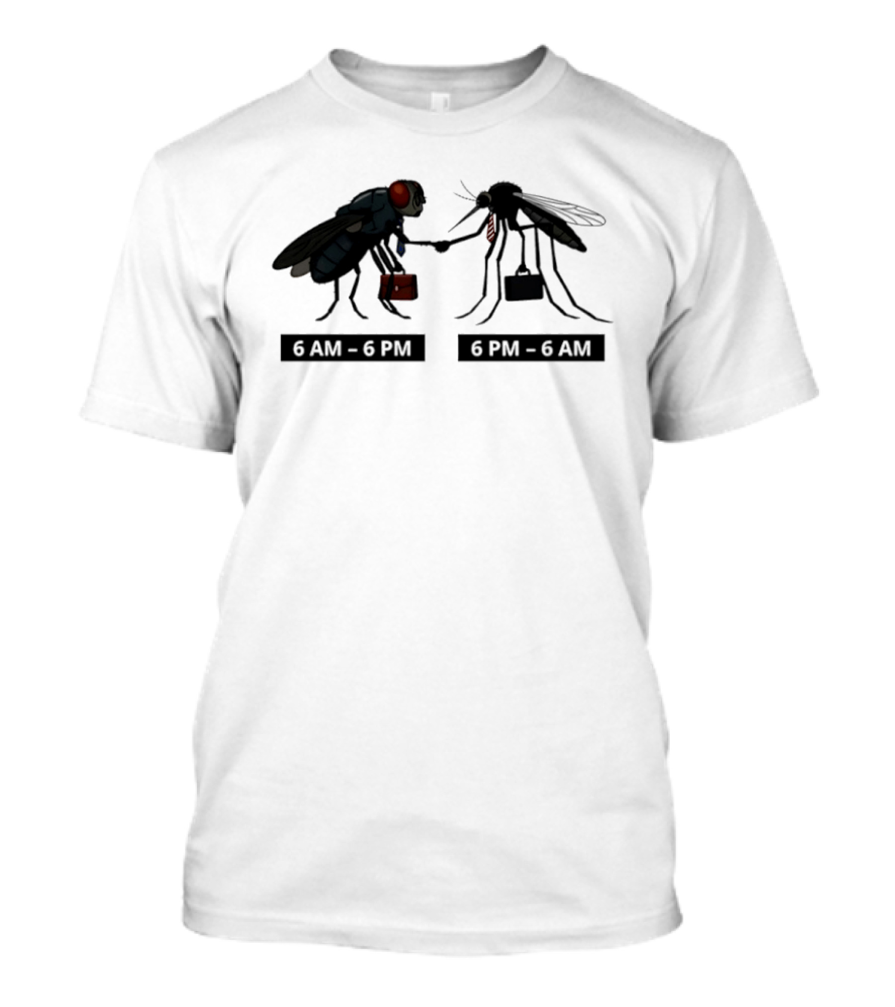 6 AM To 6 PM Fly 6 PM To 6 AM Mosquito Business Suitcases T-Shirt
