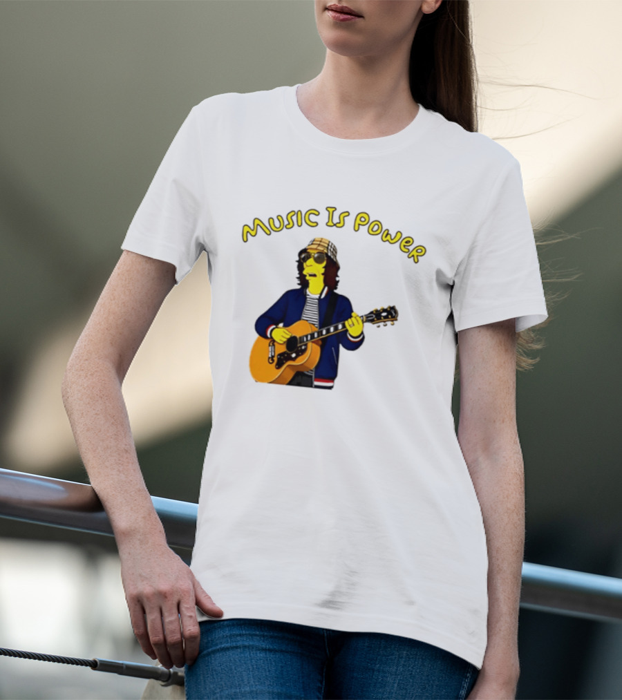 Richard Ashcroft Music Is Power Simpsons Style Guitar T-Shirt