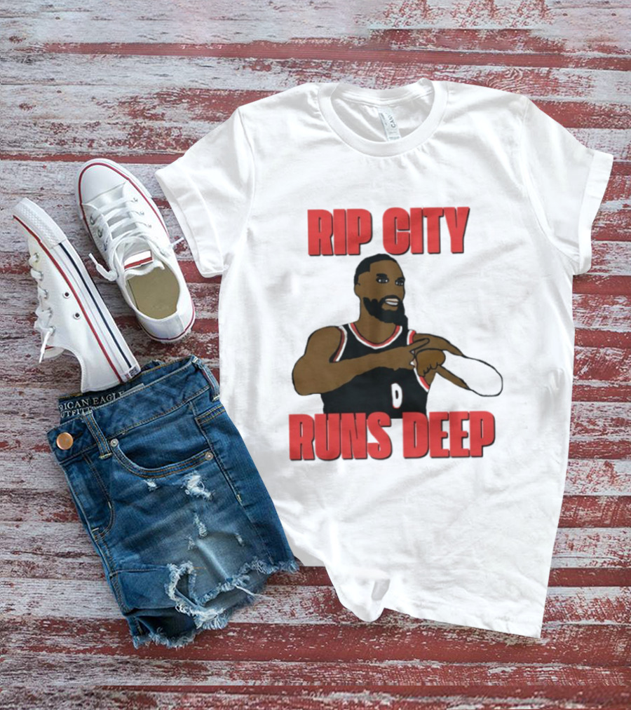 RIP City Runs Deep Basketball Tribute Player 0 T-Shirt