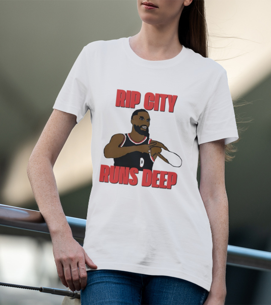 RIP City Runs Deep Basketball Tribute Player 0 T-Shirt
