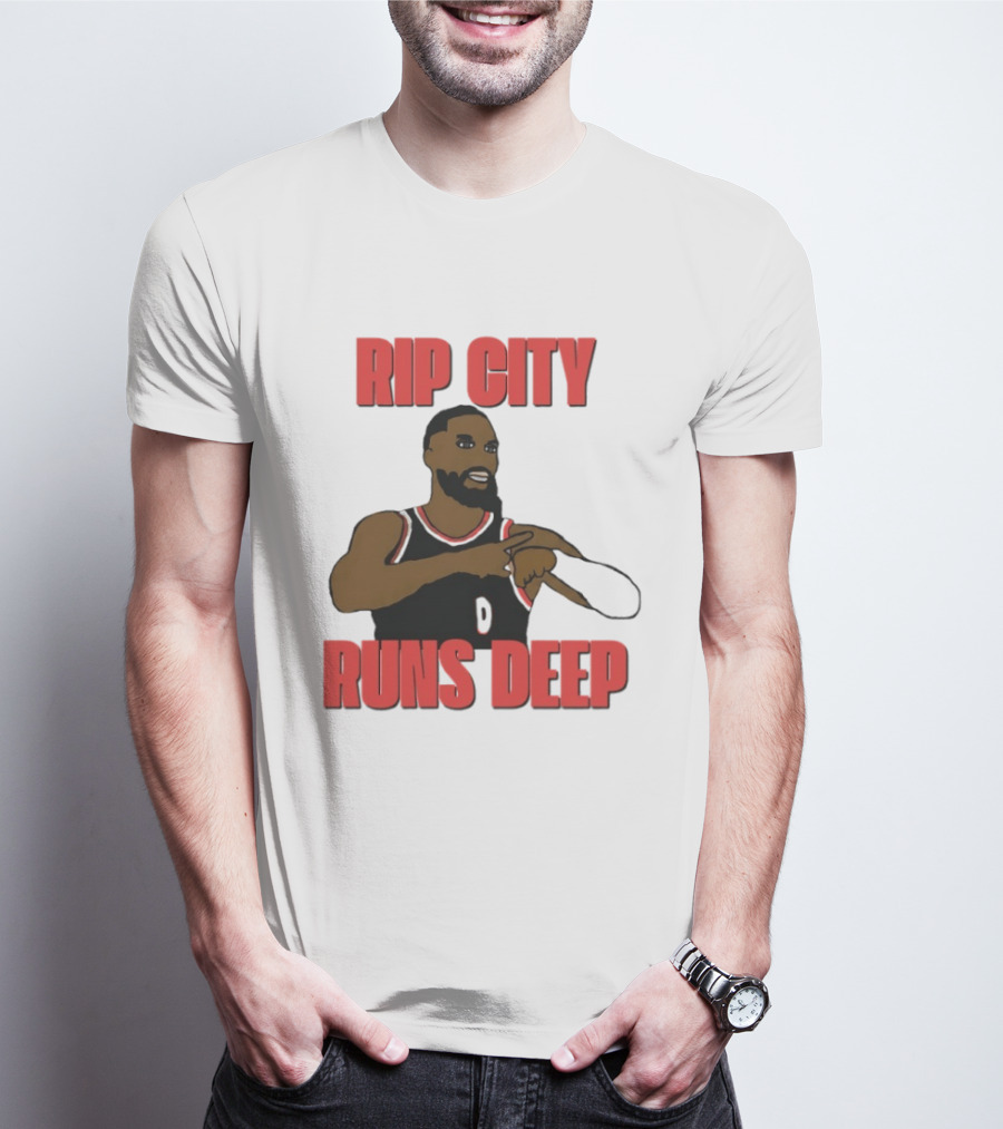 RIP City Runs Deep Basketball Tribute Player 0 T-Shirt
