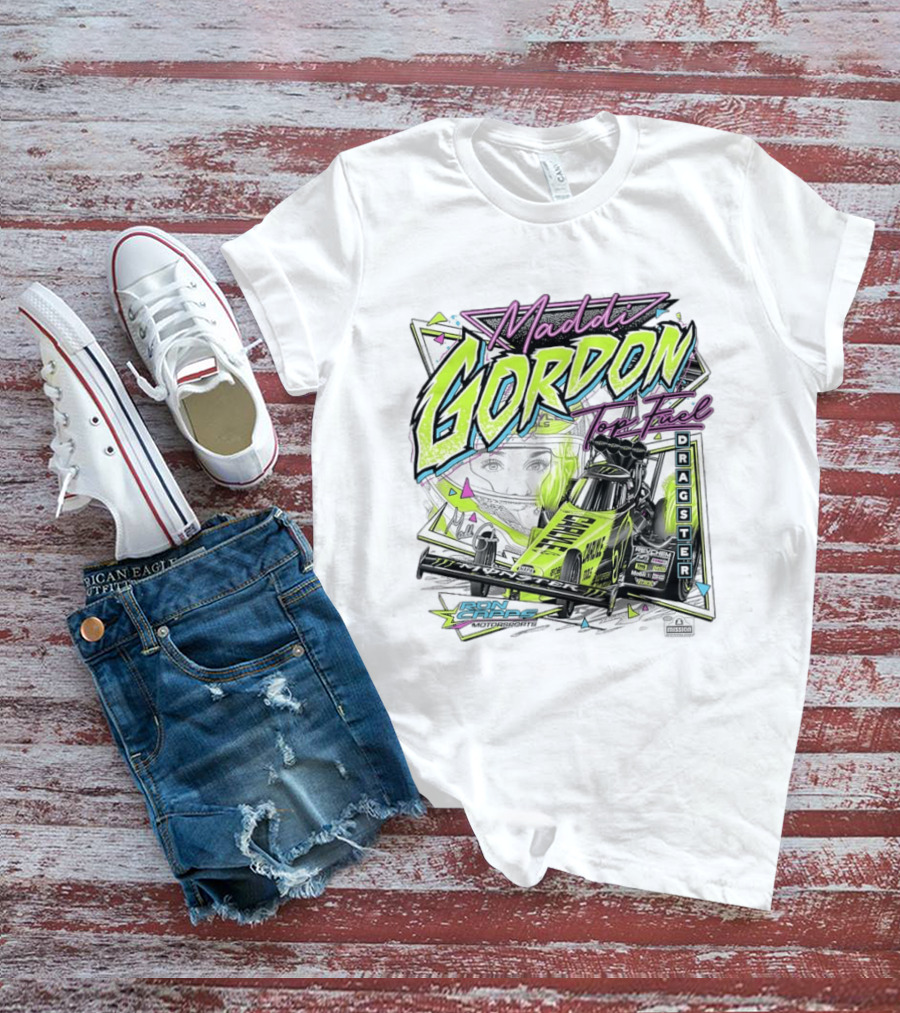 Maddi Gordon Top Fuel Dragster Ron Capps Motorsports Neon T-Shirt