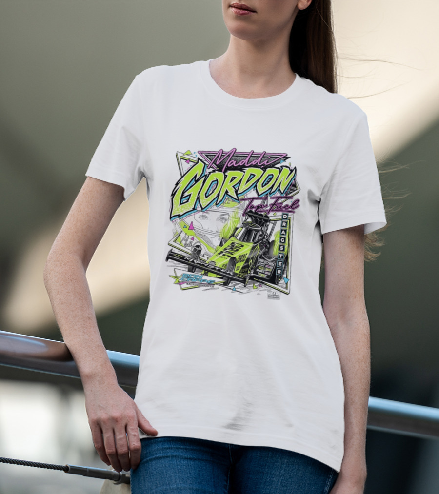 Maddi Gordon Top Fuel Dragster Ron Capps Motorsports Neon T-Shirt