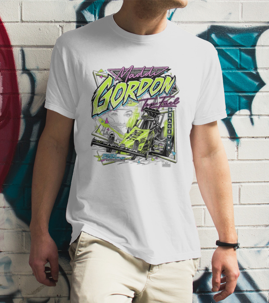 Maddi Gordon Top Fuel Dragster Ron Capps Motorsports Neon T-Shirt
